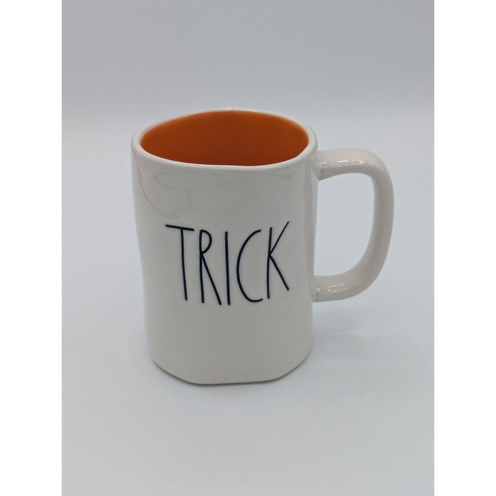 Rae Dunn Trick Treat Mug OS‎ White Orange Halloween Farmhouse Coffee Cup